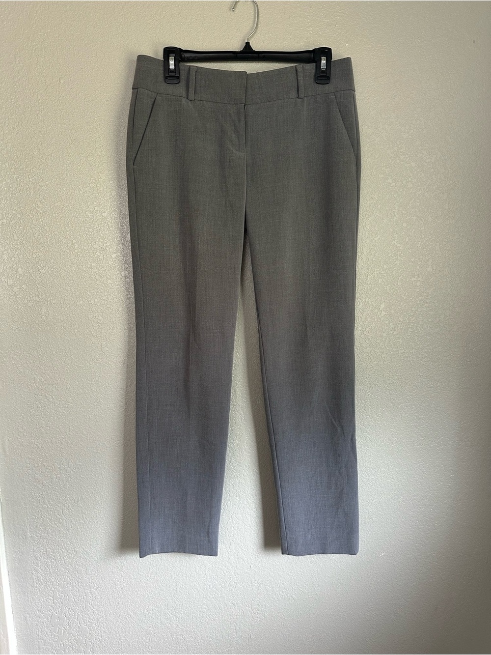 Ann Taylor Loft Marisa Straight Leg Grey Trouser Dress Pants
